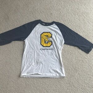 District White and Navy Short Sleeve Tee